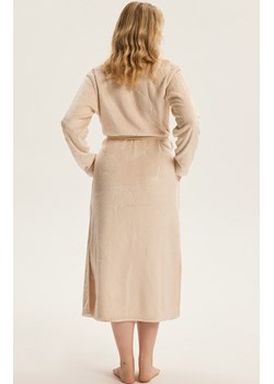 Esotiq długi szlafrok damski Como 43935-80X, Kolor beżowy, Rozmiar L/XL, Esotiq ze sklepu Primodo w kategorii Szlafroki damskie - zdjęcie 187573002