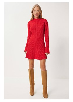 Happiness Istanbul Dzianinowa sukienka w kolorze czerwonym ze sklepu Limango Polska w kategorii Sukienki - zdjęcie 187573144