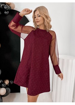 sukienka brune bordowa one size ze sklepu UBRA w kategorii Sukienki - zdjęcie 187573331