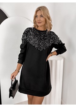 sukienka perrone srebrno-czarna one size ze sklepu UBRA w kategorii Sukienki - zdjęcie 187573450