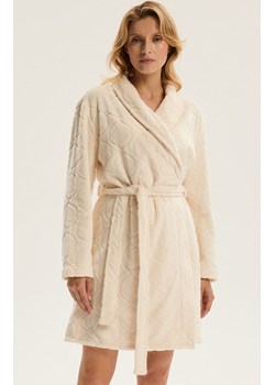 Esotiq ciepły szlafrok damski Coco 43932-01X, Kolor kremowy, Rozmiar L/XL, Esotiq ze sklepu Intymna w kategorii Szlafroki damskie - zdjęcie 187573533