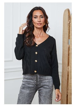 So Cachemire Kardigan &quot;Laem&quot; w kolorze czarnym ze sklepu Limango Polska w kategorii Swetry damskie - zdjęcie 187574382
