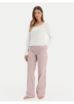 Tommy Hilfiger Piżama UW0UW06143 Écru Regular Fit ze sklepu MODIVO w kategorii Piżamy damskie - zdjęcie 187574470