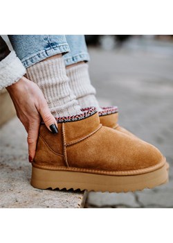 Camelowe skórzane ciepłe zimowe mukluki, eskimoski T.Sokolski 530 ze sklepu suzana.pl w kategorii Śniegowce damskie - zdjęcie 187574554
