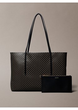 Calvin Klein Damski shopper Kobiety Sztuczna skóra czarny wzorzysty ze sklepu vangraaf w kategorii Torby Shopper bag - zdjęcie 187574742