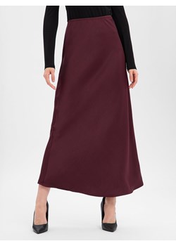Neo Noir Damska satynowa spódnica maxi - Vicky Kobiety bakłażanowy jednolity ze sklepu vangraaf w kategorii Spódnice - zdjęcie 187574774