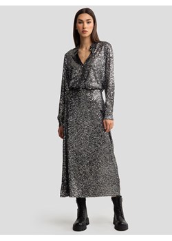 Spódnica damska cekinowa midi srebrna Soleasi 904 ze sklepu Big Star w kategorii Spódnice - zdjęcie 187575791