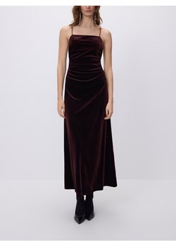 Reserved - Sukienka maxi z drapowaniem - brązowy ze sklepu Reserved w kategorii Sukienki - zdjęcie 187576003