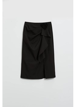 Spódnica z falbaną czarna ze sklepu Moodo.pl w kategorii Spódnice - zdjęcie 187576281