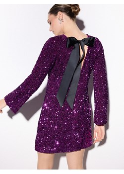 Mohito - Cekinowa fioletowa sukienka mini - fuksjowy ze sklepu Mohito w kategorii Sukienki - zdjęcie 187577171