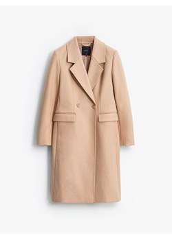 Mohito - Klasyczny beżowy płaszcz - brązowy ze sklepu Mohito w kategorii Płaszcze damskie - zdjęcie 187577192