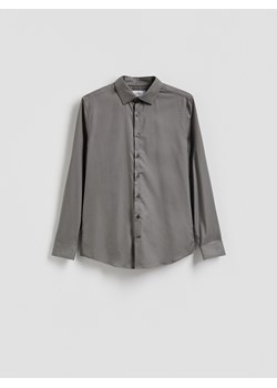 Reserved - Koszula slim fit z drobnym wzorem - szary ze sklepu Reserved w kategorii Koszule męskie - zdjęcie 187577271