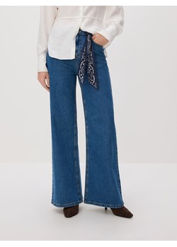 Reserved - Jeansy wide leg z bandaną - niebieski ze sklepu Reserved w kategorii Jeansy damskie - zdjęcie 187577281
