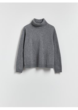 Reserved - Wełniany sweter z golfem - szary ze sklepu Reserved w kategorii Swetry damskie - zdjęcie 187577303