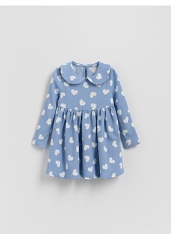 Reserved - Wzorzysta sukienka z kołnierzykiem - wielobarwny ze sklepu Reserved w kategorii Sukienki dziewczęce - zdjęcie 187577361