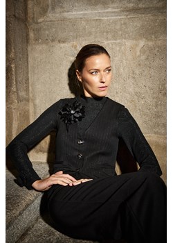 Kamizelka z ozdobnymi guzikami czarna ze sklepu Moodo.pl w kategorii Marynarki damskie - zdjęcie 187577490