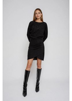 Spódnica z marszczeniem czarna ze sklepu Moodo.pl w kategorii Spódnice - zdjęcie 187577500