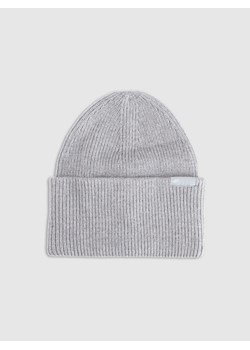 Czapka beanie uniseks 4F 4FRAW25ACAPU0738 - szara ze sklepu Sportstylestory.com w kategorii Czapki zimowe męskie - zdjęcie 187577624