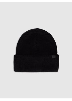 Czapka beanie z wełną merino uniseks 4F 4FRAW25ACAPU0807 - czarna ze sklepu Sportstylestory.com w kategorii Czapki zimowe damskie - zdjęcie 187577630