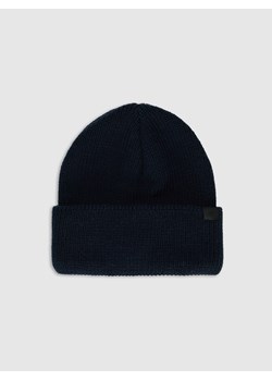 Czapka beanie z wełną merino uniseks 4F 4FRAW25ACAPU0807 - granatowa ze sklepu Sportstylestory.com w kategorii Czapki zimowe męskie - zdjęcie 187577633