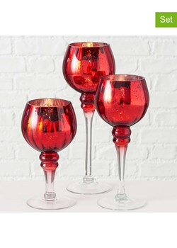 Boltze Świeczniki (3 szt.) &quot;Minou&quot; w kolorze czerwonym ze sklepu Limango Polska w kategorii Świeczniki - zdjęcie 187577942