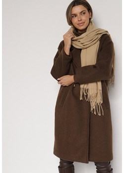 Jasnobeżowy Szalik Inglidyr ze sklepu born2be.pl w kategorii Szaliki i chusty damskie - zdjęcie 187578481