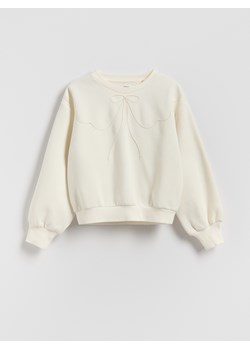 Reserved - Bluza z kokardą - złamana biel ze sklepu Reserved w kategorii Bluzy dziewczęce - zdjęcie 187578624