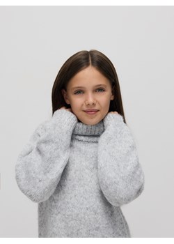 Reserved - Gładki sweter z golfem - jasnoszary ze sklepu Reserved w kategorii Swetry dziewczęce - zdjęcie 187578873