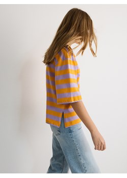 Reserved - T-shirt w paski - fioletowy ze sklepu Reserved w kategorii Bluzki damskie - zdjęcie 187578983