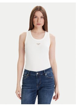 JOOP! Jeans Top 30046103 Biały Slim Fit ze sklepu MODIVO w kategorii Bluzki damskie - zdjęcie 187579390