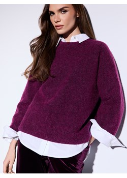 Mohito - Bordowy sweter z wełną alpaki - kasztanowy ze sklepu Mohito w kategorii Swetry damskie - zdjęcie 187579791