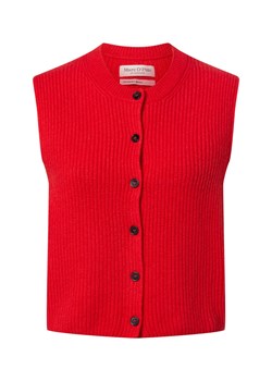 Marc O'Polo Wełniany kardigan damski Kobiety czerwony jednolity ze sklepu vangraaf w kategorii Swetry damskie - zdjęcie 187579843