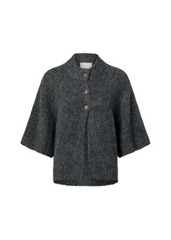 Neo Noir Kardigan damski z zawartością wełny - Benuta Fluffy Kobiety antracytowy marmurkowy ze sklepu vangraaf w kategorii Swetry damskie - zdjęcie 187579851