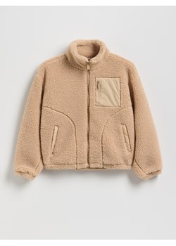 Reserved - Kurtka z imitacji baranka - beżowy ze sklepu Reserved w kategorii Kurtki dziewczęce - zdjęcie 187579933