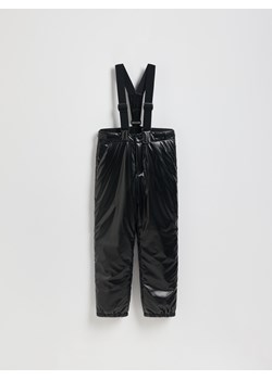 Reserved - Ocieplane spodnie na szelkach - czarny ze sklepu Reserved w kategorii Spodnie dziewczęce - zdjęcie 187579951