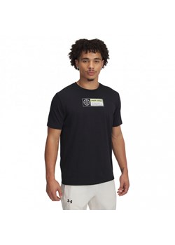 Męski t-shirt z nadrukiem Under Armour UA M 60/40s Hoops SS - czarny ze sklepu Sportstylestory.com w kategorii T-shirty męskie - zdjęcie 187580291