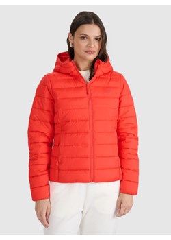 Damska kurtka puchowa pikowana 4F 4FWAW25TDJAF580 - czerwona ze sklepu Sportstylestory.com w kategorii Kurtki damskie - zdjęcie 187580410