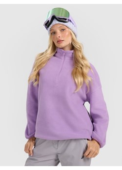 Damski polar oversize 4F 4FRAW25TFLEF449 - fioletowy ze sklepu Sportstylestory.com w kategorii Bluzy damskie - zdjęcie 187580441