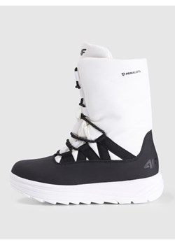 Damskie buty zimowe śniegowce INUA 4F 4FRAW25FSBSF041 - białe ze sklepu Sportstylestory.com w kategorii Śniegowce damskie - zdjęcie 187580491