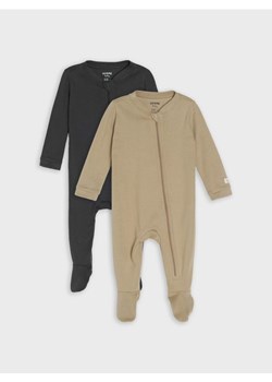 Sinsay - Bawełniany pajacyk 2 pack - brązowy ze sklepu Sinsay w kategorii Pajacyki - zdjęcie 187581033