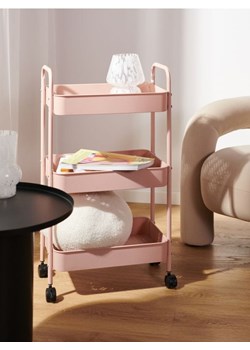 Sinsay - Trzypoziomowy regał na kółkach - różowy ze sklepu Sinsay w kategorii Regały i witryny - zdjęcie 187581041