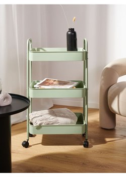 Sinsay - Trzypoziomowy regał na kółkach - zielony ze sklepu Sinsay w kategorii Regały i witryny - zdjęcie 187581042