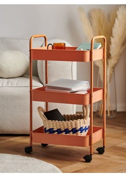 Sinsay - Trzypoziomowy regał na kółkach - pomarańczowy ze sklepu Sinsay w kategorii Regały i witryny - zdjęcie 187581044