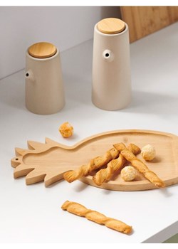 Sinsay - Bambusowy talerz w kształcie ananasa - beżowy ze sklepu Sinsay w kategorii Talerze - zdjęcie 187581072