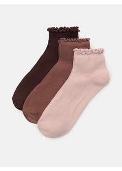 Sinsay - Prążkowane skarpetki 3 pack - wielobarwny ze sklepu Sinsay w kategorii Skarpetki damskie - zdjęcie 187581084