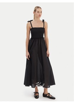 KARL LAGERFELD Sukienka letnia A2W46009 Czarny Regular Fit ze sklepu MODIVO w kategorii Sukienki - zdjęcie 187582151