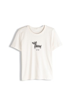 GATE Bawełniana koszulka z nadrukiem 34 ze sklepu gateshop w kategorii Bluzki damskie - zdjęcie 187582573