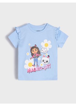Sinsay - Bawełniana koszulka z nadrukiem Gabby's Dollhouse - niebieski ze sklepu Sinsay w kategorii Odzież dla niemowląt - zdjęcie 187582930