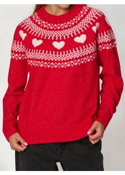 Sinsay - Sweter z motywem świątecznym z domieszką wełny - czerwony ze sklepu Sinsay w kategorii Swetry damskie - zdjęcie 187582943
