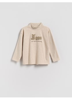 Reserved - Longsleeve ze stójką - beżowy ze sklepu Reserved w kategorii T-shirty chłopięce - zdjęcie 187583420